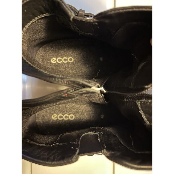 Ecco Women's Felicia Black Suede Wedge Ankle Boots EU 40/US 9-9.5 Side Zip - Picture 5 of 12